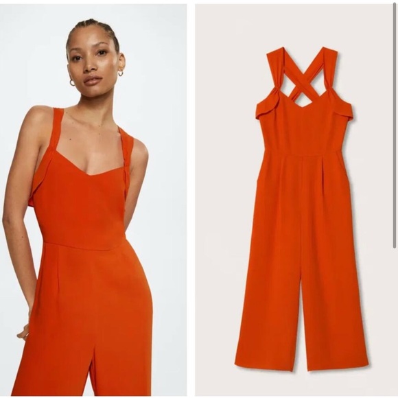 Mango Vibrant Orange Jumpsuit - Picture 2 of 2